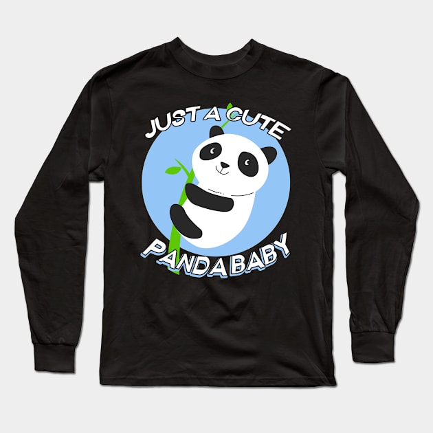 Cute Panda Baby Long Sleeve T-Shirt by Foxxy Merch